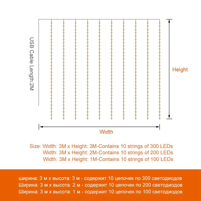 Pointbazzar™ LED Christmas Curtain Lights