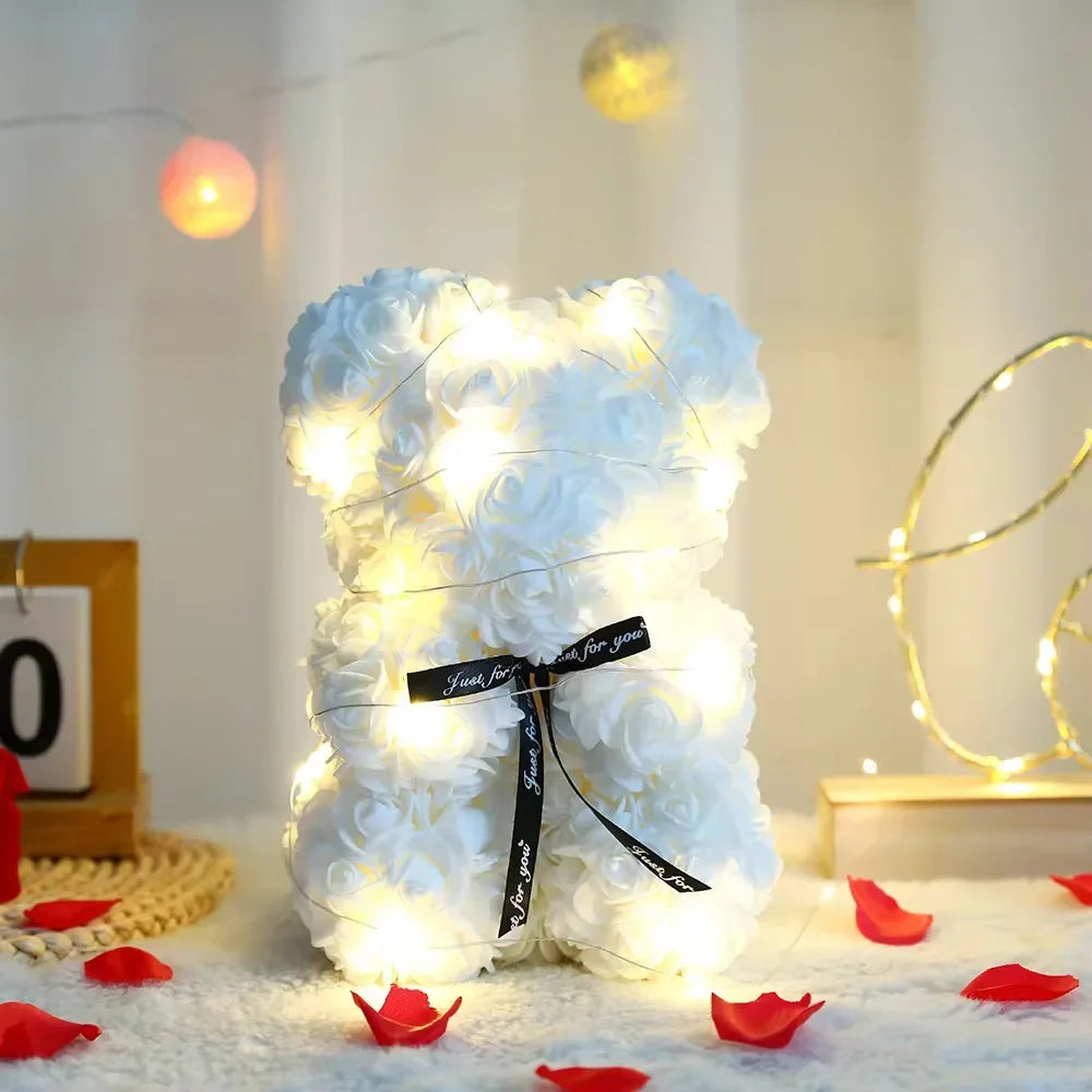 Pointbazzar™ Rose Bear with Light