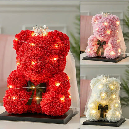 Pointbazzar™ Rose Bear with Light