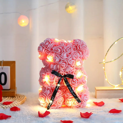 Pointbazzar™ Rose Bear with Light
