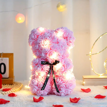 Pointbazzar™ Rose Bear with Light